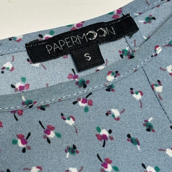 Papermoon Light Blue Patterned Blouse - Picture 3 of 3